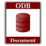 Icône de vecteur pour le document ODF