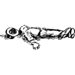 Man's corpse vector illustration