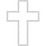 Dekorativní rozmachem silueta kříž