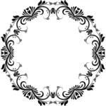 Desenho de design floral circular repetitivo vetorial