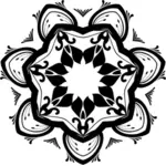 Vector graphics of multi shape floral design