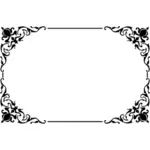 Vector illustratie van vier hoeken Decoratief frame