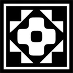 Decoratieve vierkante symbool