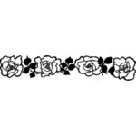 Decorative divider with roses