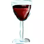 رسم زجاج النبيذ الأحمر