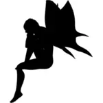 Depressief fairy silhouet