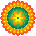 Orange dekorativ blomma
