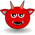 Маленький красный дьявол мультфильма векторное изображение