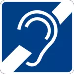 Vektorový obrázek sluchově postižení znamení