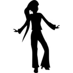 Silhuett av kvinnliga dansare vektor illustration