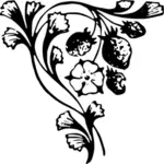 Diviseur décoratif avec des détails floraux