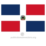 Flaga wektor Dominikana