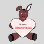 反对家庭暴力矢量图形的驴