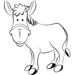 Donkey vector drawing