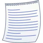 Vector drawing of blue lined writing paper