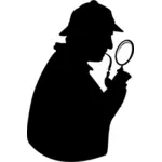 Detective vector silhouet afbeelding