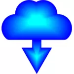 Blue download icon