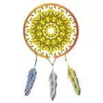 Native American dream catcher vector drawing