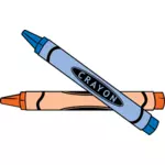 Vector drawing of grease pencils