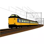 Gráficos vectoriales tren amarillo