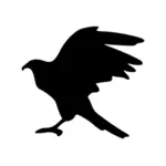 Eagle silhouet glinsterende clip art