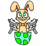 Påske bevæpnet kanin