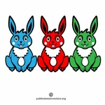 Colorful bunnies