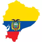 Carte de drapeau de l’Équateur