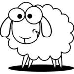 Image de joyeux moutons icône vectorielle