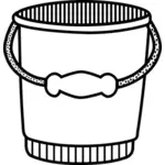 Bucket line art vector illustration