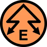 Energie electrica emblema vector imagine