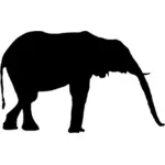 Wandelen olifant silhouet
