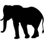 Afgevlakte olifant silhouet