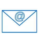 Blue e-mail sign
