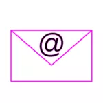 Розовый электронной почты знак