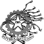 Ilustración de vector de idea de logo para la República italiana