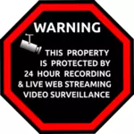 English security surveillance sticker vector image