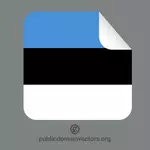 Sticker with flag of Estonia