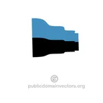 Melambai-lambaikan bendera vektor Estonia