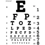 Snellen eye test chart image