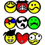 Three sets of joint emoticons