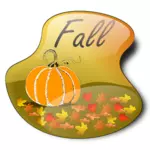 Pumpkin in fall vector image