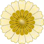 Vektorgrafikk av blomst med tre sirklene