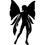 Fairy girl silhouette