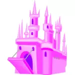 Castelo de contos de fadas rosa