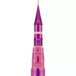 Lång rosa kyrka