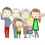 Image vectorielle d’une famille heureuse
