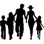Familie silhouet