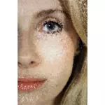 Female mosaic face