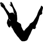 Weibliche Pilates-silhouette
